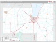 Fond du Lac Metro Area <br /> Wall Map <br /> Premium Style 2025 Map