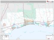 Gulfport-Biloxi-Pascagoula Metro Area <br /> Wall Map <br /> Premium Style 2025 Map