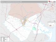 Hinesville Metro Area <br /> Wall Map <br /> Premium Style 2025 Map