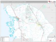 Homosassa Springs Metro Area <br /> Wall Map <br /> Premium Style 2025 Map