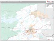 Hot Springs Metro Area <br /> Wall Map <br /> Premium Style 2025 Map