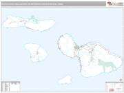 Kahului-Wailuku-Lahaina Metro Area <br /> Wall Map <br /> Premium Style 2025 Map