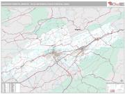 Kingsport-Bristol-Bristol Metro Area <br /> Wall Map <br /> Premium Style 2025 Map