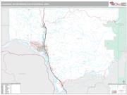 Longview Metro Area <br /> Wall Map <br /> Premium Style 2025 Map