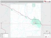 Midland Metro Area <br /> Wall Map <br /> Premium Style 2025 Map