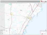 Monroe Metro Area <br /> Wall Map <br /> Premium Style 2025 Map