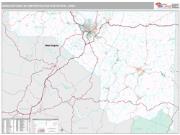 Morgantown Metro Area <br /> Wall Map <br /> Premium Style 2025 Map