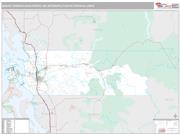 Mount Vernon-Anacortes Metro Area <br /> Wall Map <br /> Premium Style 2025 Map