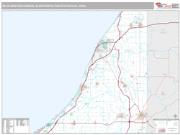 Niles-Benton Harbor Metro Area <br /> Wall Map <br /> Premium Style 2025 Map