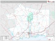 Norwich-New London Metro Area <br /> Wall Map <br /> Premium Style 2024 Map