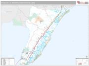 Ocean City Metro Area <br /> Wall Map <br /> Premium Style 2025 Map