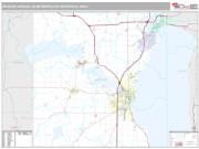 Oshkosh-Neenah Metro Area <br /> Wall Map <br /> Premium Style 2025 Map