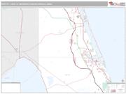 Port St. Lucie Metro Area <br /> Wall Map <br /> Premium Style 2025 Map
