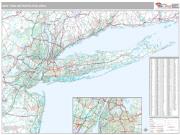 New York Metropolitan Area Metro Area <br /> Wall Map <br /> Premium Style 2025 Map