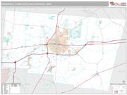 Springfield Metro Area <br /> Wall Map <br /> Premium Style 2024 Map