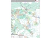 Inland Empire Metro Area <br /> Wall Map <br /> Premium Style 2025 Map