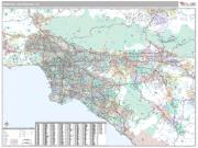 Greater Los Angeles Metro Area <br /> Wall Map <br /> Premium Style 2025 Map
