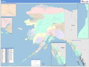 Alaska <br /> Wall Map <br /> Color Cast Style 2025 Map
