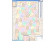Alabama <br /> Wall Map <br /> Color Cast Style 2025 Map