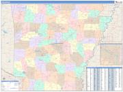 Arkansas <br /> Wall Map <br /> Color Cast Style 2025 Map