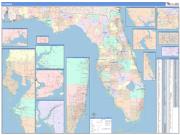 Florida <br /> Wall Map <br /> Color Cast Style 2025 Map
