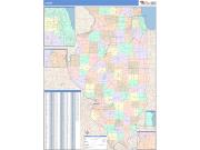 Illinois <br /> Wall Map <br /> Color Cast Style 2025 Map