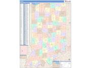 Indiana <br /> Wall Map <br /> Color Cast Style 2025 Map