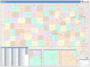 Kansas <br /> Wall Map <br /> Color Cast Style 2025 Map