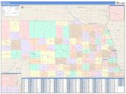 Nebraska <br /> Wall Map <br /> Color Cast Style 2025 Map