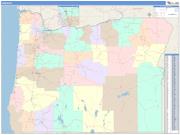 Oregon <br /> Wall Map <br /> Color Cast Style 2025 Map