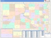 South Dakota <br /> Wall Map <br /> Color Cast Style 2025 Map