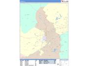 Auburn <br /> Wall Map <br /> Color Cast Style 2025 Map