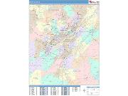 Birmingham <br /> Wall Map <br /> Color Cast Style 2025 Map
