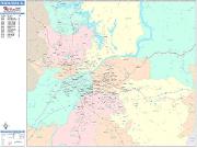 Tuscaloosa <br /> Wall Map <br /> Color Cast Style 2025 Map