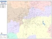 Fayetteville <br /> Wall Map <br /> Color Cast Style 2025 Map