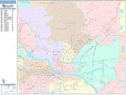 North Little Rock <br /> Wall Map <br /> Color Cast Style 2025 Map
