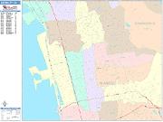 Berkeley <br /> Wall Map <br /> Color Cast Style 2025 Map