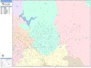 Castro Valley <br /> Wall Map <br /> Color Cast Style 2025 Map