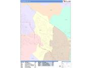 Cathedral City <br /> Wall Map <br /> Color Cast Style 2025 Map