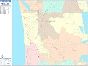 Daly City <br /> Wall Map <br /> Color Cast Style 2025 Map