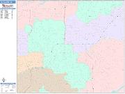 El Cajon <br /> Wall Map <br /> Color Cast Style 2025 Map
