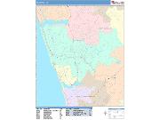 Encinitas <br /> Wall Map <br /> Color Cast Style 2025 Map