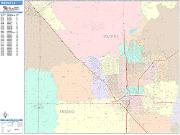 Fresno <br /> Wall Map <br /> Color Cast Style 2025 Map