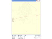 Hanford <br /> Wall Map <br /> Color Cast Style 2025 Map
