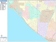 Huntington Beach <br /> Wall Map <br /> Color Cast Style 2025 Map