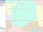 La Habra <br /> Wall Map <br /> Color Cast Style 2025 Map