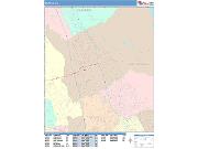 Milpitas <br /> Wall Map <br /> Color Cast Style 2025 Map
