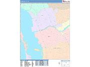 National City <br /> Wall Map <br /> Color Cast Style 2025 Map