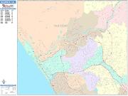 Oceanside <br /> Wall Map <br /> Color Cast Style 2025 Map
