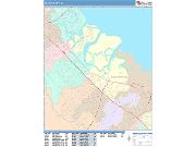 Redwood City <br /> Wall Map <br /> Color Cast Style 2025 Map